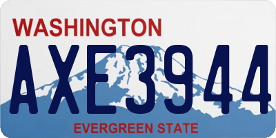 WA license plate AXE3944