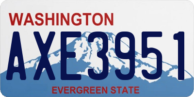 WA license plate AXE3951