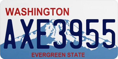 WA license plate AXE3955