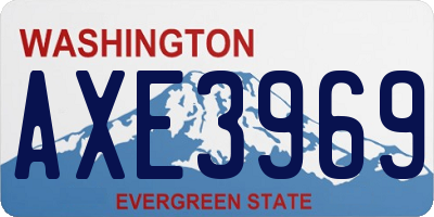 WA license plate AXE3969