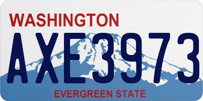 WA license plate AXE3973