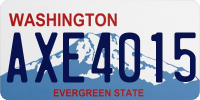 WA license plate AXE4015