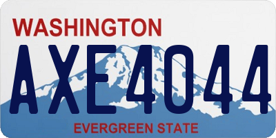 WA license plate AXE4044