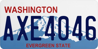 WA license plate AXE4046