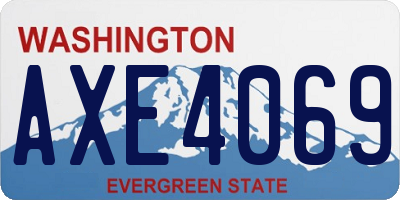 WA license plate AXE4069