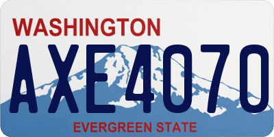 WA license plate AXE4070