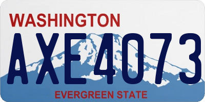 WA license plate AXE4073