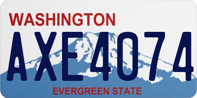 WA license plate AXE4074