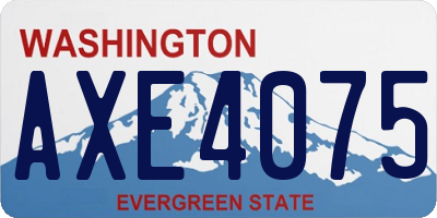 WA license plate AXE4075