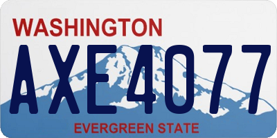 WA license plate AXE4077