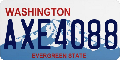 WA license plate AXE4088