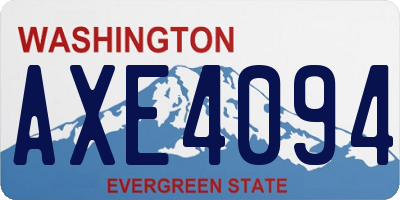 WA license plate AXE4094