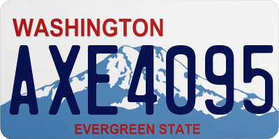 WA license plate AXE4095