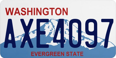WA license plate AXE4097