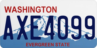 WA license plate AXE4099