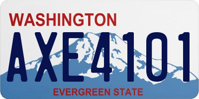 WA license plate AXE4101