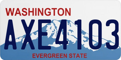 WA license plate AXE4103