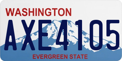 WA license plate AXE4105