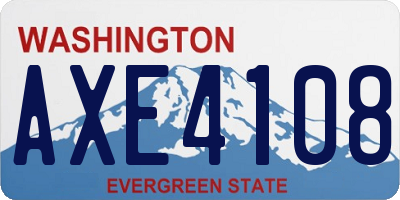 WA license plate AXE4108
