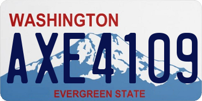 WA license plate AXE4109