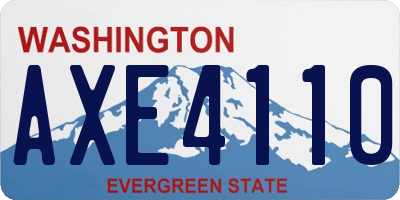 WA license plate AXE4110