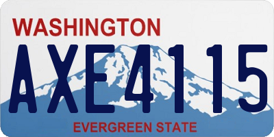 WA license plate AXE4115