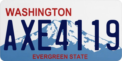 WA license plate AXE4119