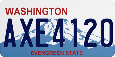 WA license plate AXE4120