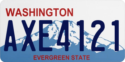 WA license plate AXE4121
