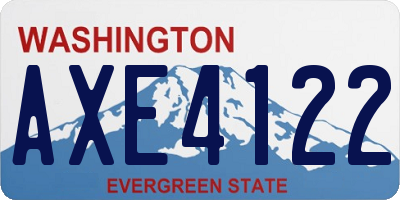 WA license plate AXE4122