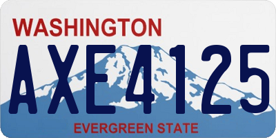 WA license plate AXE4125