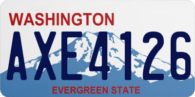 WA license plate AXE4126