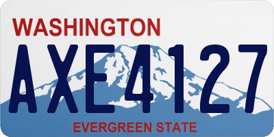 WA license plate AXE4127