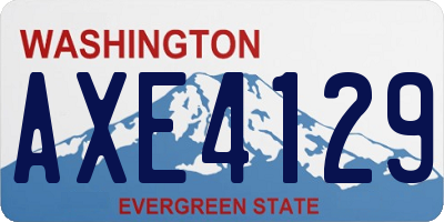 WA license plate AXE4129