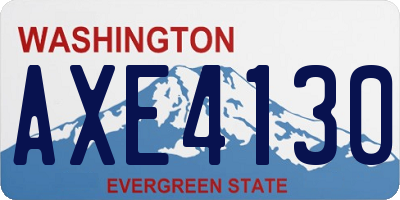 WA license plate AXE4130