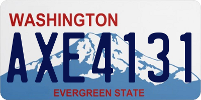 WA license plate AXE4131