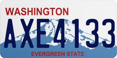 WA license plate AXE4133