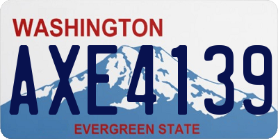 WA license plate AXE4139