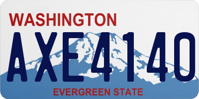 WA license plate AXE4140