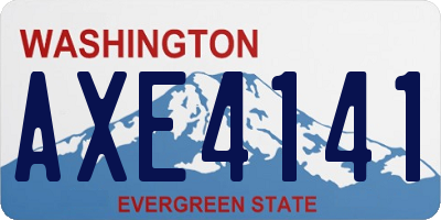 WA license plate AXE4141
