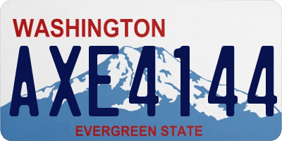 WA license plate AXE4144