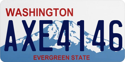 WA license plate AXE4146
