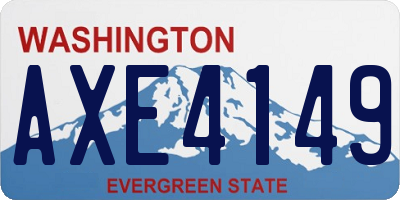 WA license plate AXE4149