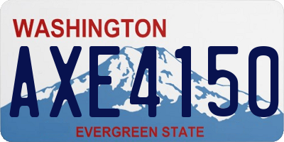 WA license plate AXE4150