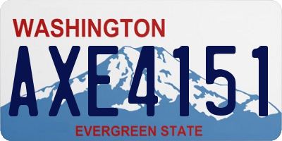 WA license plate AXE4151