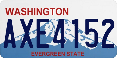 WA license plate AXE4152