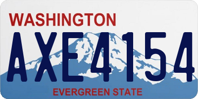 WA license plate AXE4154