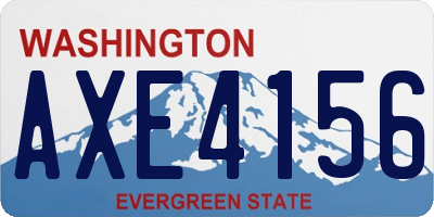 WA license plate AXE4156