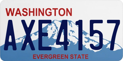 WA license plate AXE4157