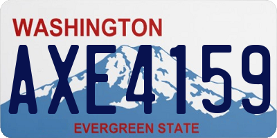 WA license plate AXE4159